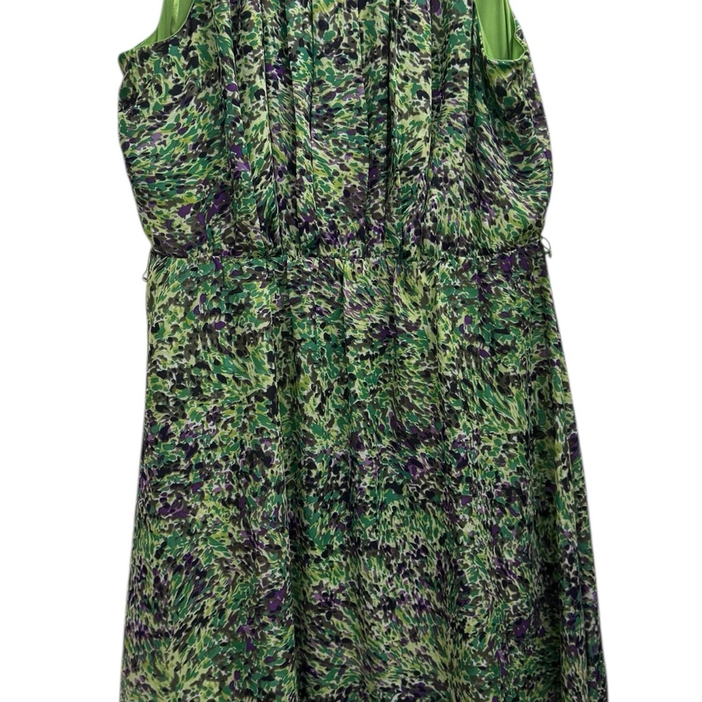 Jessica Howard Green Sundress Scoop Neck Sleeveless
